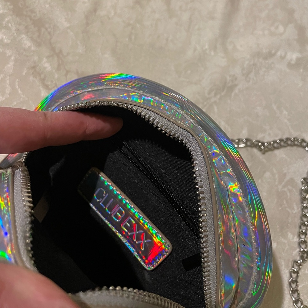 Holographic Crossbody Bag with Chain Strap - Picture 4 of 4